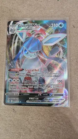 Pokemon TCG Evolving Skies Ultra Rare Glaceon VMAX Card 41/203 - Image 1