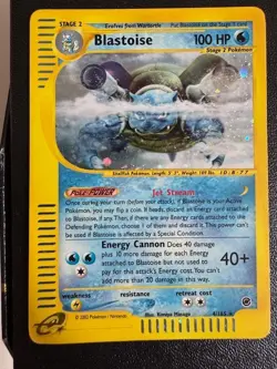 Pokemon Card Blastoise HOLO Expedition 2002 Eng 4/165 Exc - Image 1
