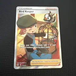Bird Keeper 066/072 Shining Fates Full Art Ultra Rare Holo Pokemon Card * New * - Image 1
