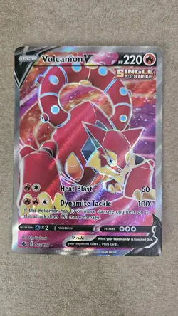 Volcanion V (Full Art) 162/198 SWSH06: Chilling Reign NM Pokemon TCG Card - Image 1