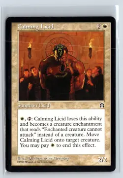 (2X) Calming Licid Stronghold Uncommon - MTG Magic the Gathering Card - Image 1