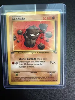 Pokemon TCG Geodude Fossil, 1st Edition Common Card 47/62 - Image 3