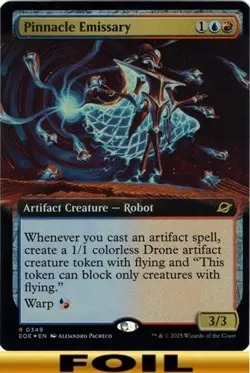 1x - Pinnacle Emissary - FOIL EXTENDED ART - Edge of Eternities - NM MTG - Image 1