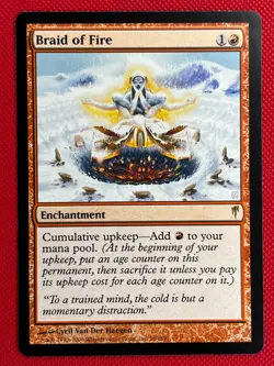 MTG 1X Braid of Fire X1 Coldsnap Magic - MP - Image 1