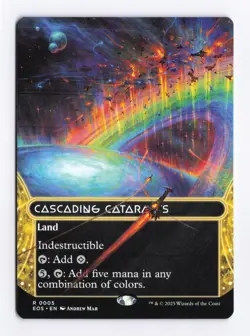 Cascading Cataracts (Borderless) 5 (R) MTG Edge of Eternities Stellar Sights EOS - Image 1