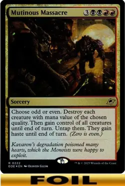 1x - Mutinous Massacre - FOIL - Edge of Eternities - NM MTG - Image 1