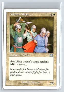 (2X) Ardent Militia Sixth Edition Uncommon - MTG Magic the Gathering Card - Image 1