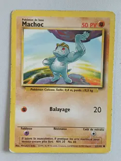 Carte pokemon FRANCAIS Machoc (BS 52) Set de Base [PLAYED] 19.07.2025A - Image 1