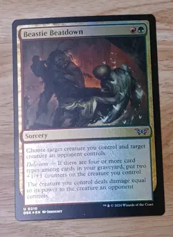 MTG Beastie Beatdown Foil Duskmourn NM - Image 1