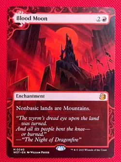 MTG 1X Blood Moon X1 Wilds of Eldraine (Borderless #40) Magic - NM/MT - Image 1