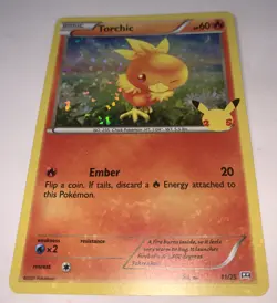 🔥Torchic 11/25 Holo 2021 Pokemon 25th Anniversary McDonalds Promo NM/M🔥 - Image 1