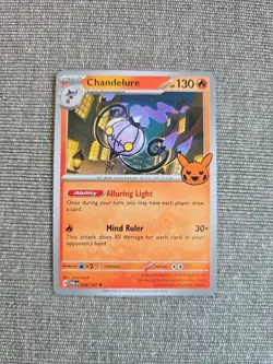 Pokemon Chandelure Trick or Trade Rare 038/167 TCG 2024 NM Halloween BOOster - Image 1