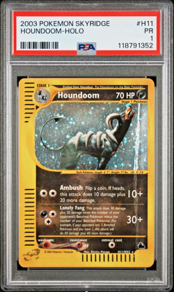 PSA 1 PR 2003 Skyridge Houndoom Holo Foil H11/H32 WOTC E-Reader Series Pokemon - Image 1