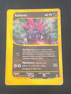 CARTE POKEMON FARFURET 110/147 FR COMMUNE WIZARDS AQUAPOLIS - PL - Image 1