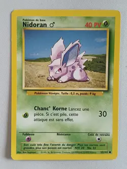 Carte pokemon FRANCAIS Nidoran [M] (BS 55) Set de Base [GOOD] 19.07.2025A - Image 1