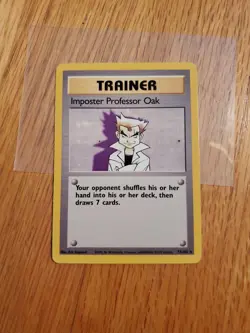 Pokemon Base Set Imposter Professor Oak 73/102 Rare Lp - Image 1