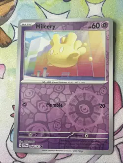 Pokemon Stellar Crown Reverse Holo 064/142 Milcery - Image 1