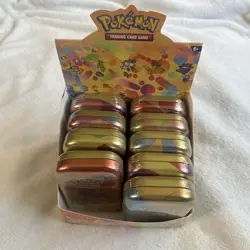 Pokemon TCG Scarlet Violet 151 Mini Tin Display 10 Tins Sealed Only 9/10 Arts - Image 1