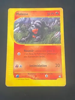 CARTE POKEMON MALOSSE 86/147 FR COMMUNE WIZARDS AQUAPOLIS - BE - Image 1