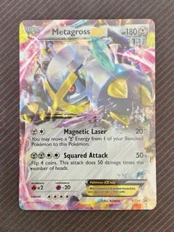 Shiny Metagross EX 2014 Pokemon XY34 Black Star Promo Pokemon Card MP - Image 1