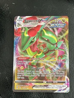 Pokemon Rayquaza VMAX Holo Card Evolving Skies Ultra Rare 111/203 - Image 1