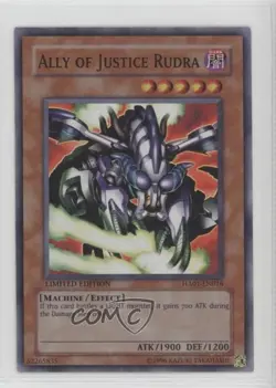 Ally of Justice Rudra Limited Edition YuGiOh Hidden Arsenal 1 #HA01-EN016 gl9 - Image 1