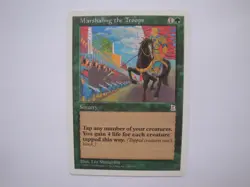Marshaling the Troops - EX - Portal Three Kingdoms - MTG Magic the Gathering P3K - Image 1