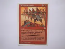 Relentless Assault - EX - Portal Three Kingdoms - MTG Magic the Gathering P3K - Image 1