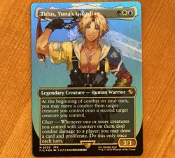 Tidus, Yuna's Guardian, M 0205, NM Foil Borderless, MTG Final Fantasy Commander - Image 1