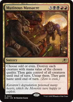 MTG Mutinous Massacre Edge of Eternities - Image 1
