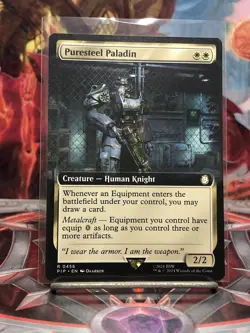 Puresteel Paladin (Non-foil) [Extended Art] Universes Beyond: Fallout 0456 R MTG - Image 1