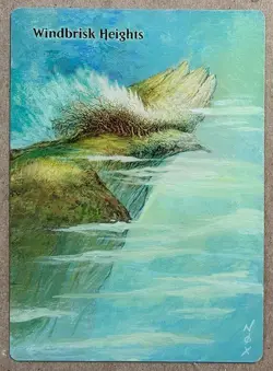 Hand-painted MTG alter | Windbrisk Heights | textless NOX altered art - Image 1