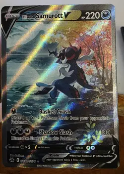Hisuian Samurott V GG51/GG70 Crown Zenith Full Art Pokemon Card Rare Holo - Image 1