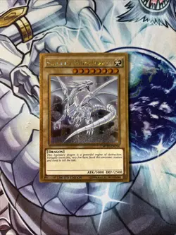 (YCL) Yugioh! Blue-Eyes White Dragon MVP1-ENGV4 Gold Secret Rare Limited Ed VLP - Image 1