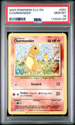 2023 POKEMON CLC-TRADING CARD GAME CLASSIC #001 CHARMANDER PSA 10 - Image 1