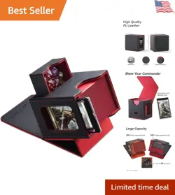 Card Deck Box for MTG Commander Fits 100 Double-Sleeved Cards Dice Tray - Image 1