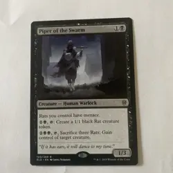 MTG Magic the Gathering Piper of the Swarm (100/477) Throne of Eldraine LP - Image 1