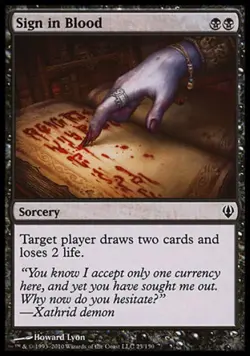 Sign in Blood - Light Play MTG Archenemy - Image 1
