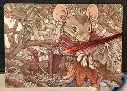 Mabel, Heir to Cragflame - Gold-Stamped Signature BLB Bloomburrow ART SERIES MTG - Image 1