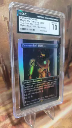 MTG Commander's Plate 1733 🌈Foil SLD Marvel - Iron Man CGC 10 Gem Mint - Image 3