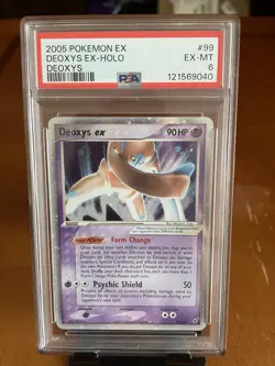 PSA 6 - Deoxys ex (Defense Form) # 99/107 2005 Pokemon ex Deoxys Holo - Image 1