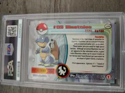 1999 TOPPS POKEMON TV #9 BLASTOISE PSA 7 - Image 2