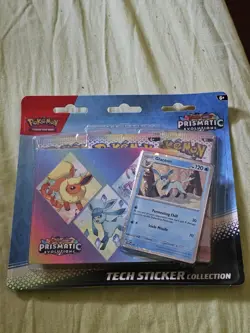 Pokemon TCG Prismatic Evolutions Glaceon Tech Sticker Collection - Image 1