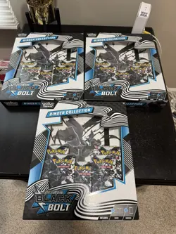 Pokemon TCG Scarlet & Violet Black Bolt Binder Collection Lot Of 3 New! - Image 1