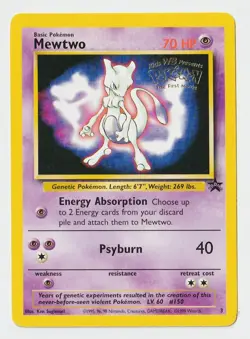 Pokemon TCG Mewtwo 3 Black Star Promos First Movie NM - Image 1