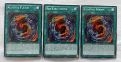 3X RED-EYES FUSION PLAYSET LDK2-ENJ24 YUGIOH! LP 1st Edition - Image 1