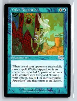 (2X) Veiled Apparition Urza's Saga Uncommon - MTG Magic the Gathering Card - Image 1