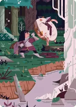 Stab Wound Art Card [Wilds of Eldraine Art Series] Lightly Played - Image 1