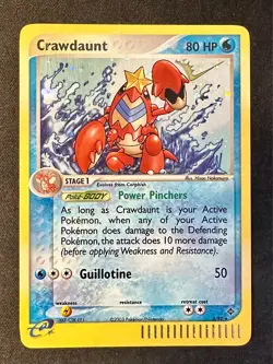 Crawdaunt 3/97 2003 EX Dragon Pokemon Card TCG Nintendo e-Series Holo Rare - Lp - Image 1