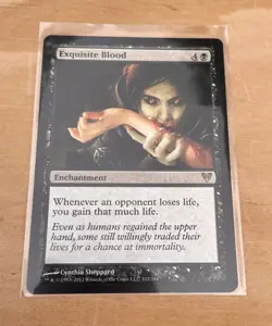 MTG Exquisite Blood Enchantment Cynthia Sheppard 2012 102/244 Magic Card - Image 1